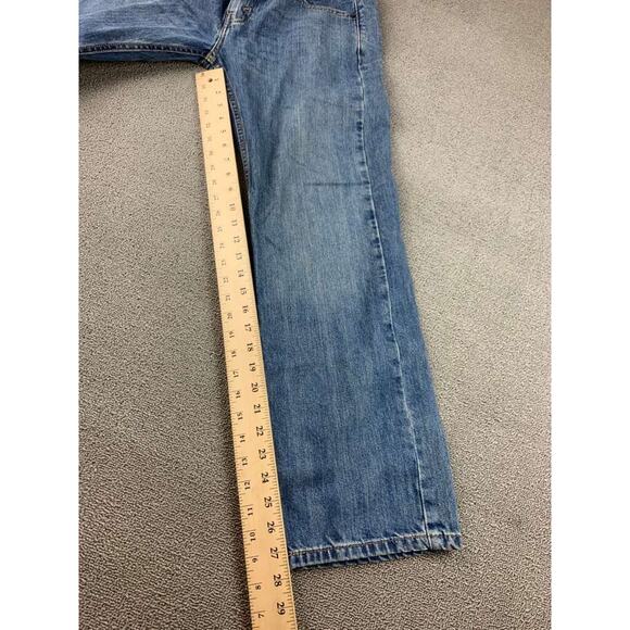 Levi’s 569 Jeans Men 29x30 Blue Denim Loose Straight Zip Fly Five Pocket Patch - Picture 7 of 9